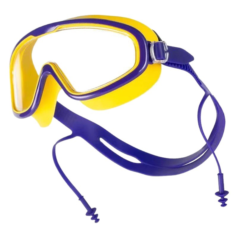 Large Frame Swimming Goggles Men and Women Adult Myopia Eye Protection Swimming Goggles Anti-fog HD Waterproof Swimming Products Glasses Equipment
