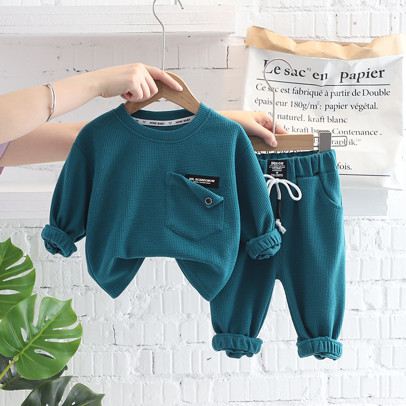 Picture of Children's Clothing Boys Korean Style New Spring Casual Fashion Sweatshirt Suit Kidsren's Spring & Fall Clothing Baby Fashionable Trend