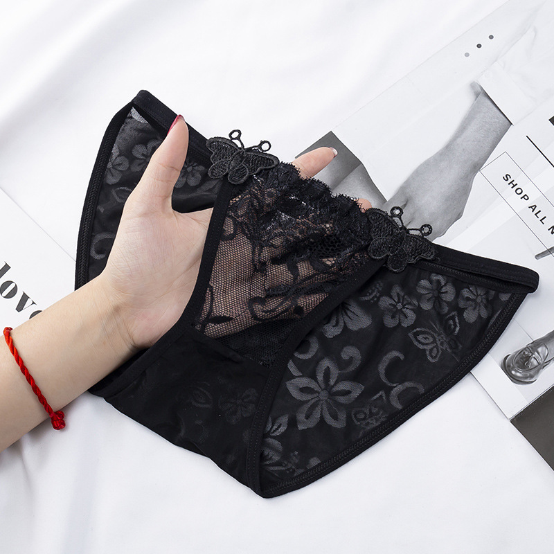 Picture of Spring and summer new underwear women's sexy women's underwear lace temptation low waist temptation briefs women's cotton crotch
