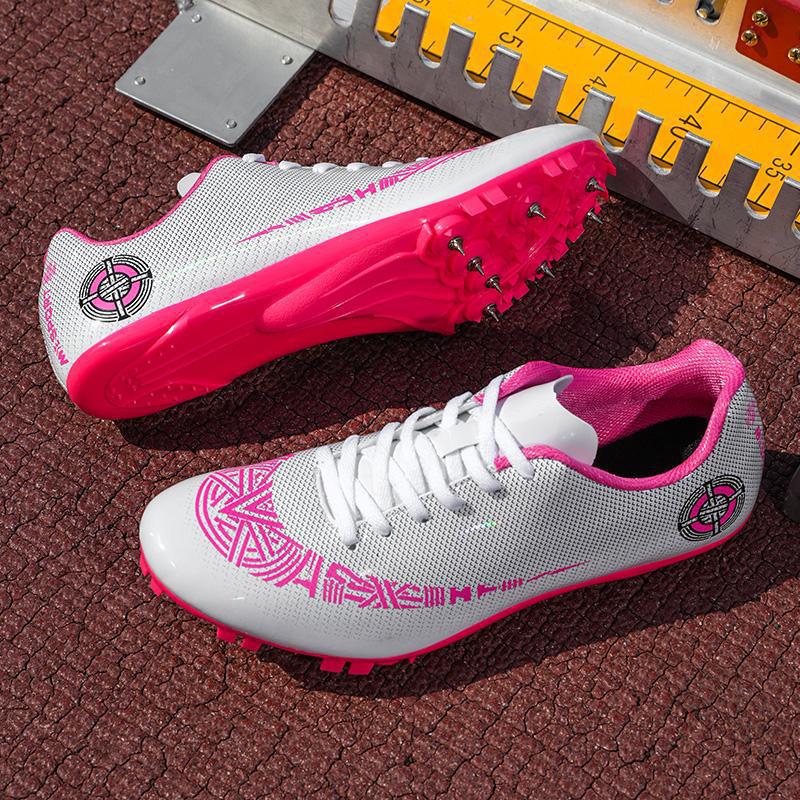 Triple Jump Spikes, Sprint Shoes for Male and Female Students, High School Entrance Examination, Physical Examination, Track and Field Sports Competition, Running and Long Jump, 8 Spike Shoes