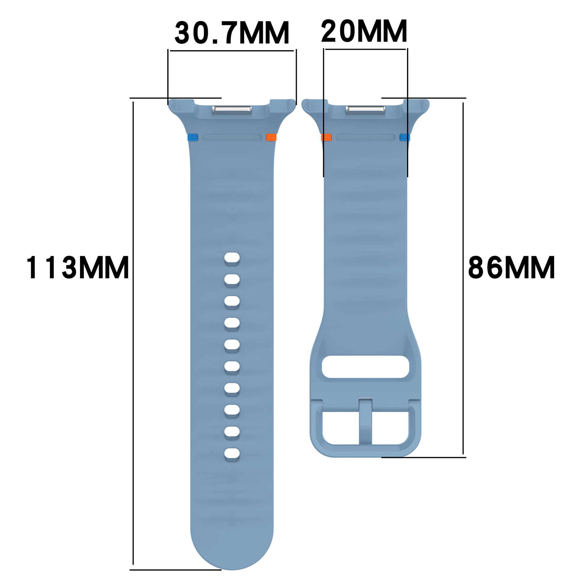 Picture of The new product is suitable for Samsung Watch8 stitched silicone strap Galaxy 8 classic official wristband of the same style