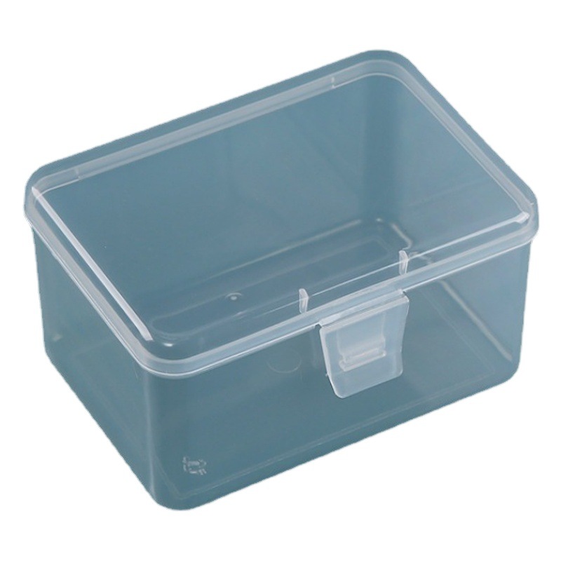 Wholesale with lid outer buckle type cosmetic cotton packaging box white transparent pp box plastic box hardware tool packaging box