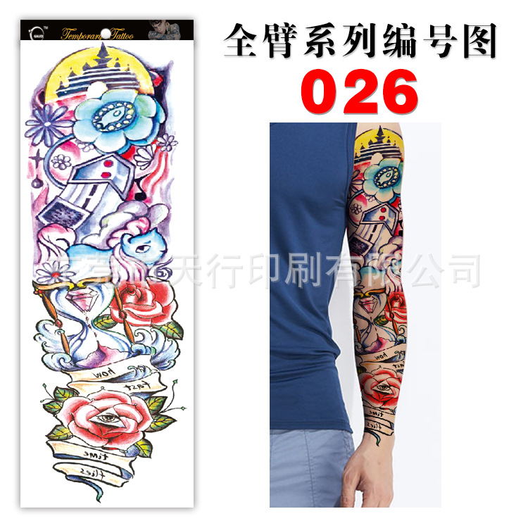 Picture of Manufacturer in Stock Wholesale Full Arm Tattoo Stickers Arm Waterproof Tattoo Stickers Popular Tattoo Decals Arm Horror Tattoo Stickers