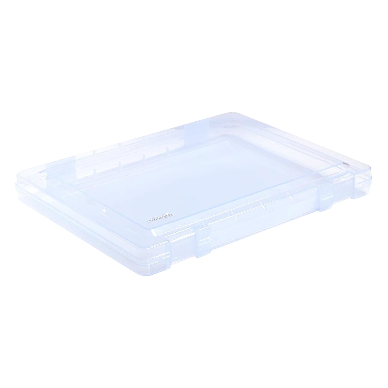 Picture of Deli 5701 5702 stationery box transparent PP file storage box A4 data box portable storage box