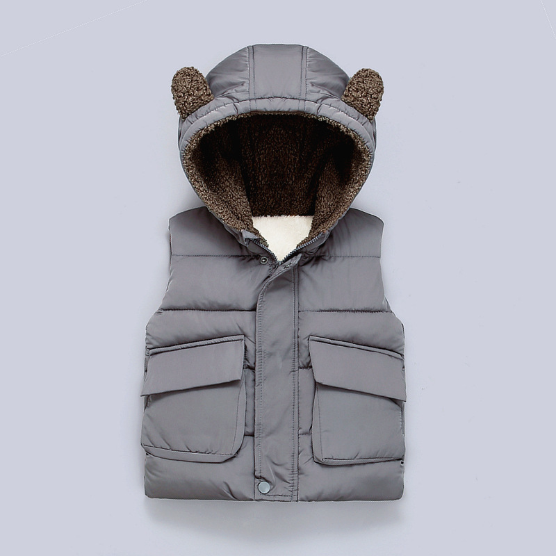 Picture of Boys' Cotton-Padded Clothes, Baby's Autumn and Winter Tops, Korean Style Children's Clothing Wholesale, Children's Thickened Warm Zipper Jackets, Trendy Delivery