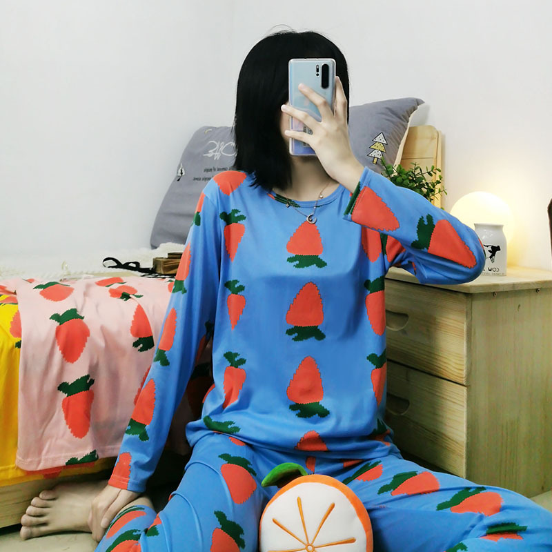 Picture of Foreign trade stalls can wear pajamas women's spring and autumn thin home clothes cartoon cute women's long sleeve trousers suit