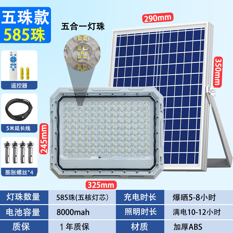 Picture of Lens Highlight Waterproof Household Lighting Rural Outdoor Courtyard Light Solar Lighting Floodlight Solar Street Light