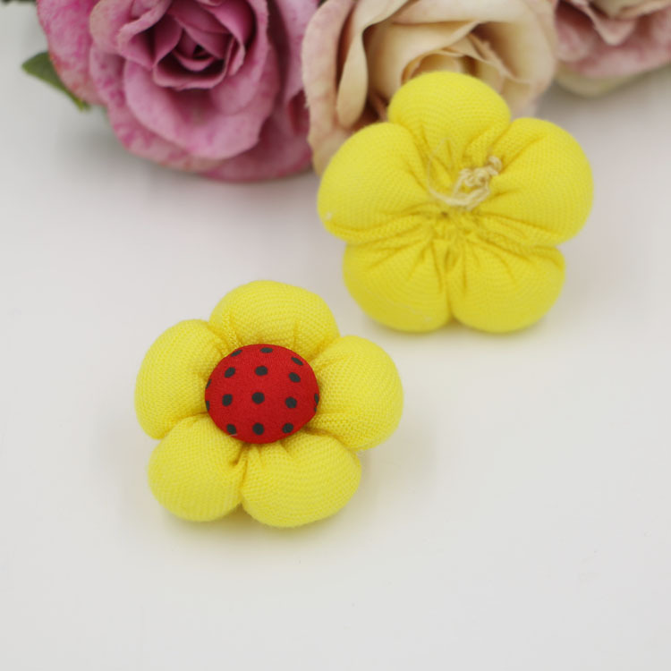 Picture of Handmade DIY jewelry accessories children hair accessories material wholesale baby hairpin fabric pumpkin flower shoes flower decoration