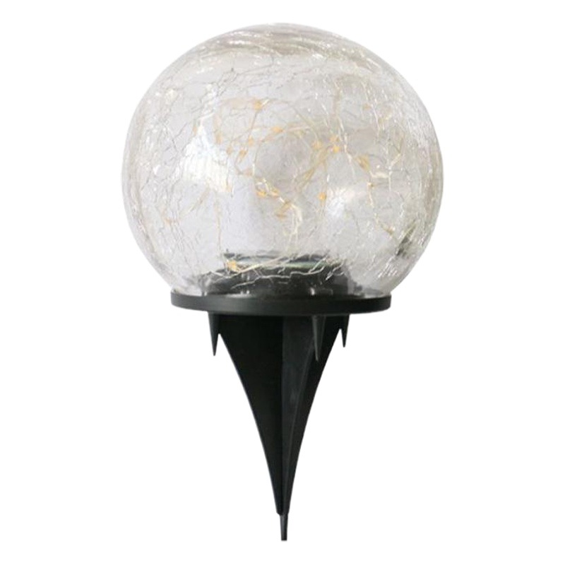 Cross-Border New Led Solar Lawn Ground Landscape Light Decoration Christmas Underground Rainproof Glass Ball Crackle Light D