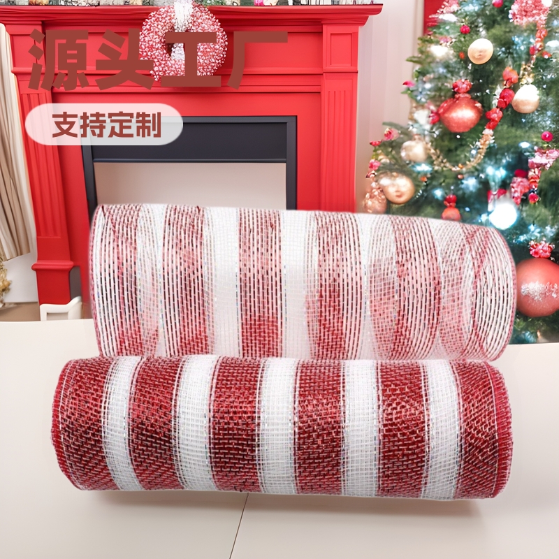 Cross-Border Supply Christmas Gauze Roll 10 Yards 26cm Holiday Gauze Decoration