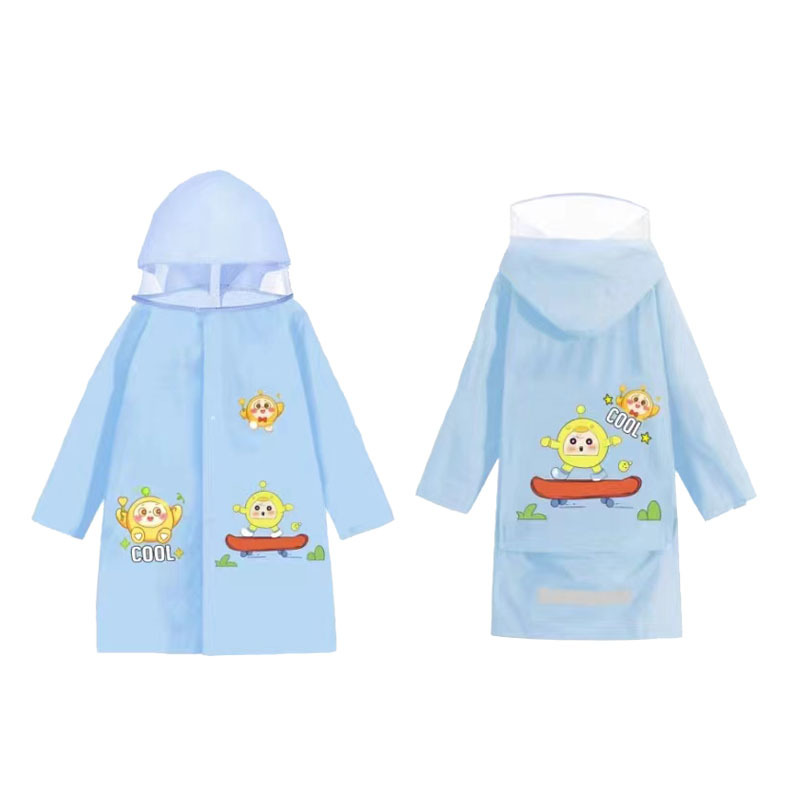 Picture of Kidsren's Whole Body Primary and Secondary School Students' Enlarged Schoolbags Baby Ponchos Thickeneded Long Waterproof Kindergarten Raincoats