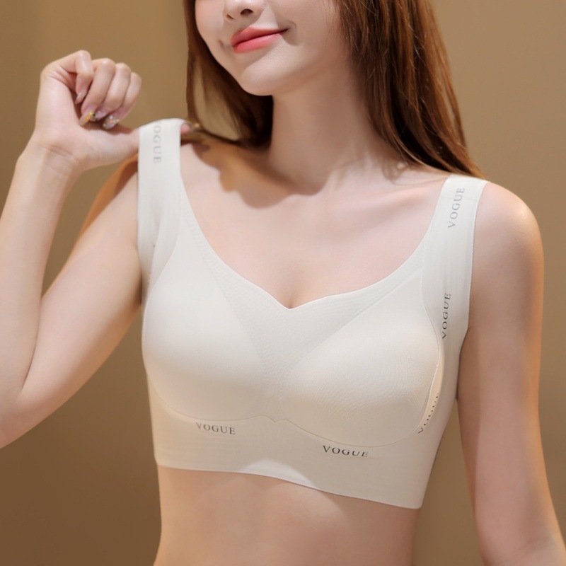 Underwear Full Cup Thin Large Chest Small Chest Women's Non-steel Ring Anti-sagging Gather-up Non-marking plus size Bra