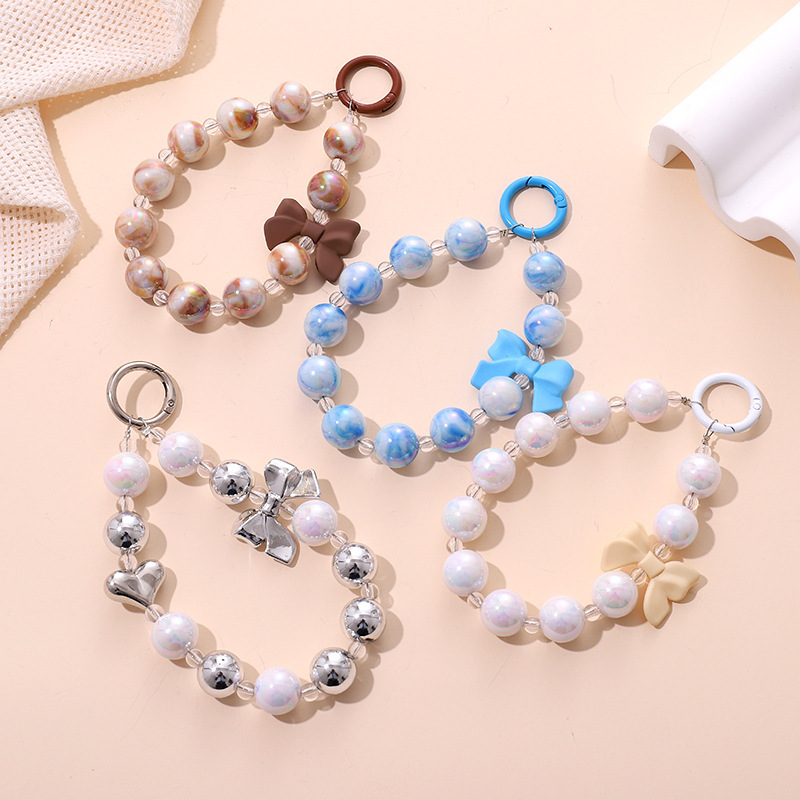 New beaded mobile phone chain mobile phone case accessories shaking sound with live selling mobile phone chain bag pendant pendant