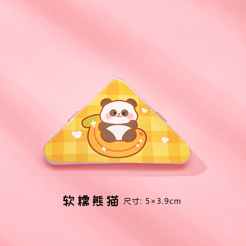 Picture of Creative inspirational text triangle clip student pp note clip acrylic document anti-roll clip test paper storage corner clip