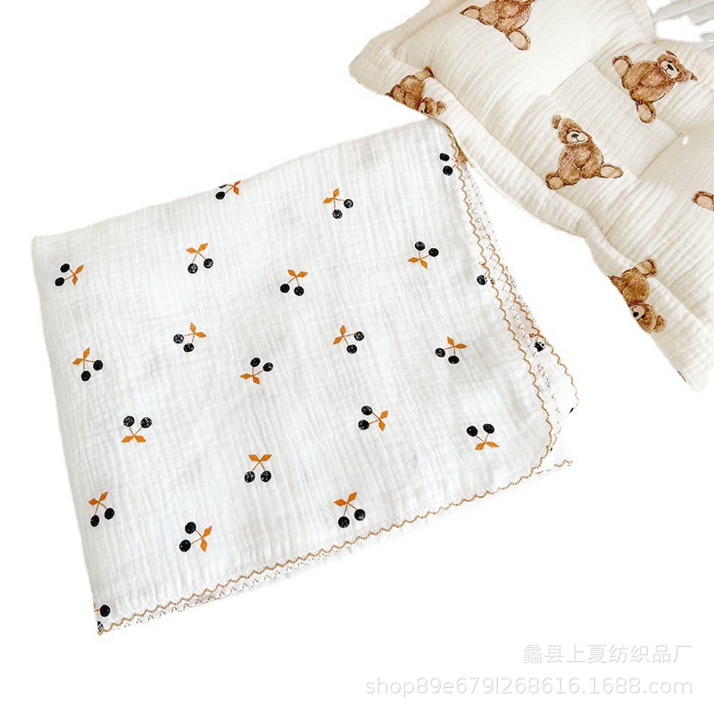 Picture of Baby's 2-layer Summer Thin Cotton Candy Quilt Baby's Air-conditioning Quilt Gauze Soft Summer Blanket Children's Towel Quilt