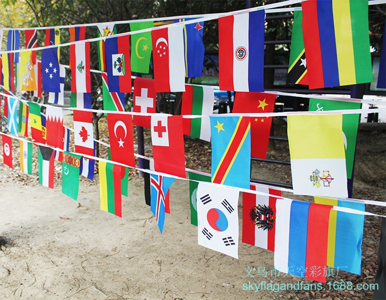 Flags of all countries in the world string flags 14x21cm200 countries string flags thousands of flags national flags string flags in stock
