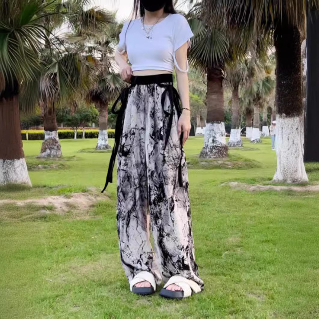 Picture of Girls' Pants Summer Children's Ice Silk Casual Pants Sports Pants Spring and Autumn New Thin Anti-mosquito Pants Big Children's Summer Wear