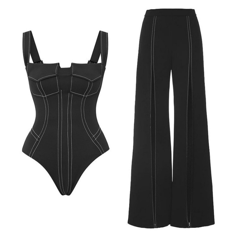 Shengdeya 2025 Cross-border New Printed European and American High Elastic Denim One-piece Women's Swimsuit suit Belly Covering Slim Swimsuit