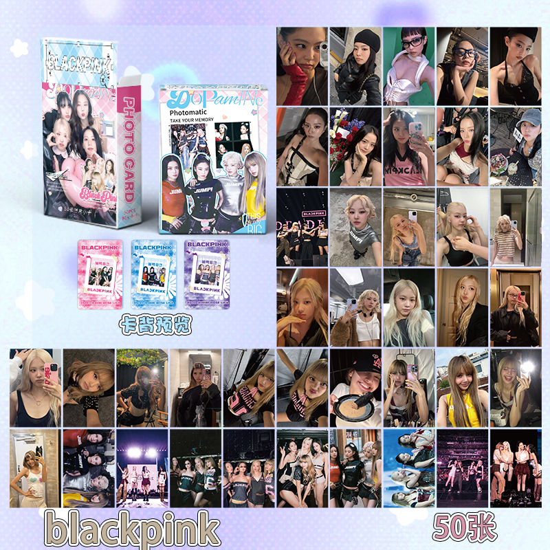 BLACK laser small card wholesale boxed 50 Jin zhini Jin Zhixiu Pu Caiying LISA album small card