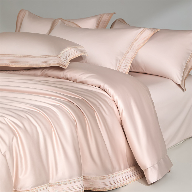 Picture of High-End 210-Count Xinjiang Long-Staple Cotton Four-Piece Set Class a Pure Cotton Bed Bed Sheets Quilt Cover Satin Cotton Accessible Luxury Set 4