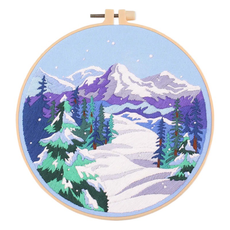 Xinzhuang New Landscape Landscape Embroider DIY Material Package Kit Semi-Finished Cross-Border English Su Embroider Hunan Embroider Handmade