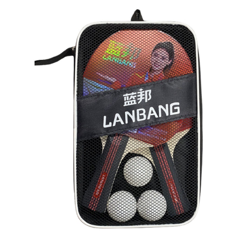 Blue Bang LB-105 Table Tennis Bats Adult Students Practice Beginners Double Set Table Tennis Bats with Rackets