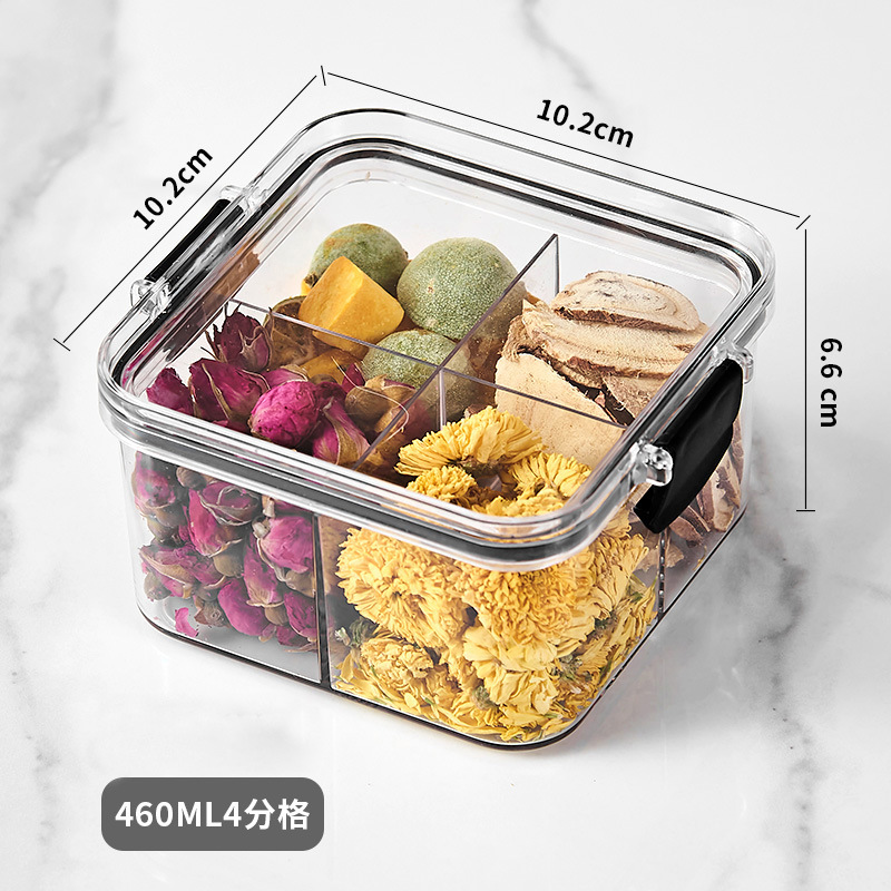 Picture of Sealed Jar Grain Kitchen Storage Food Grade Transparent Plastic Jar Box Snacks Dry Tea Storage Jar