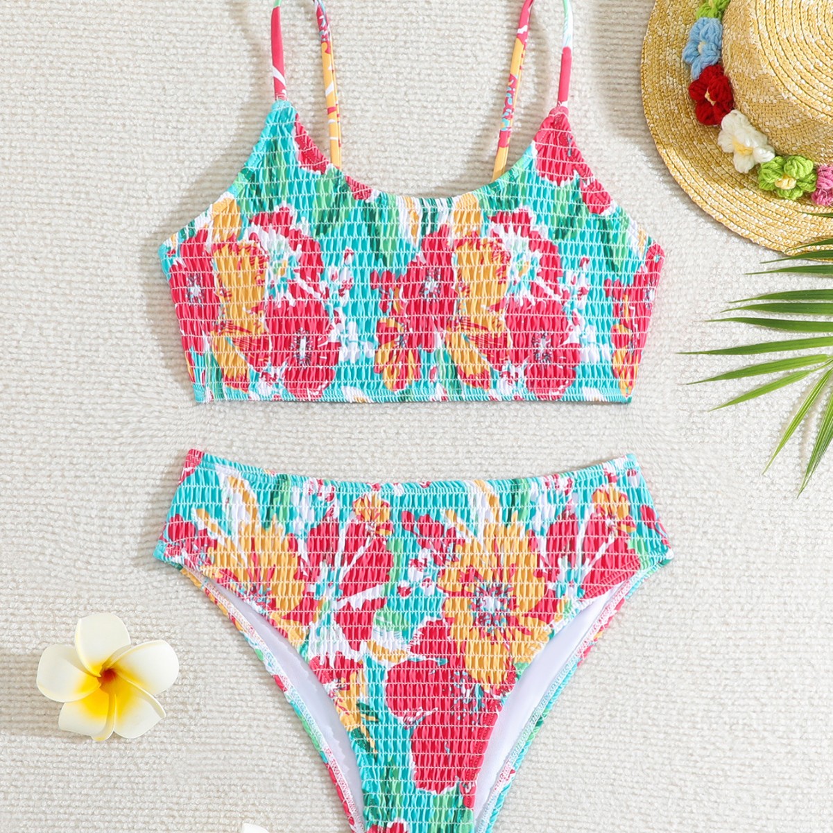New girls bikini fashion Europe and the United States two-piece package printed bikini swimsuit girls swimwear manufacturers batch
