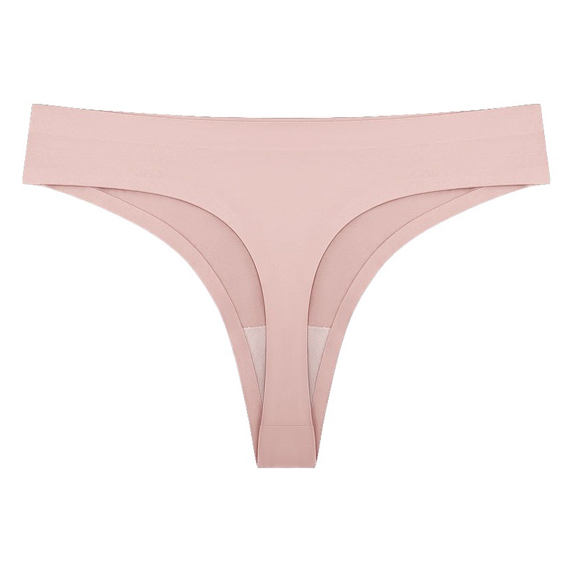 European and American Sports Fitness Women's Briefs Ice Silk Traceless One-piece Invisible Fit Low Waist Traceless Underwear for Women