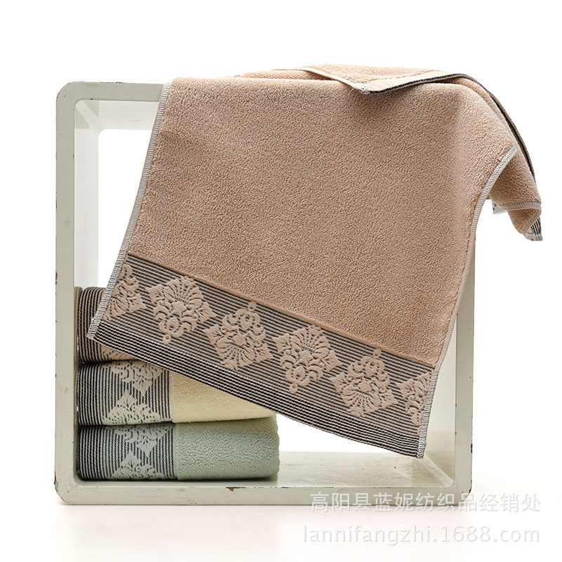 Picture of Gaoyang factory cotton European flower towel soft absorbent large face towel supermarket gift wholesale face towel household towel