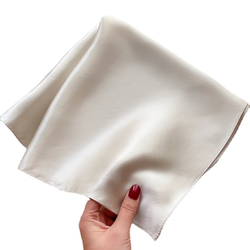 Picture of [Solid color] silk Mulberry silk small square scarf women's versatile spring and autumn scarf with suit wholesale