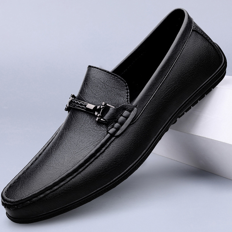 Men's Shoes Autumn New Breathable Trendy British Fashion Soft Sole Slip-on Lazy Car Shoes Casual Shoes for Men