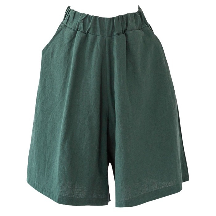 Picture of Five-Point Pants for Women Summer Cotton and Linen Large Size Loose Mid-Pants Linen Wide-Leg Shorts Women's Casual Straight Draped Thin Pants