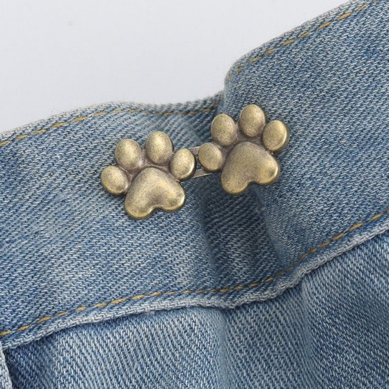 Picture of Chinese Knot Waist Buckle Pair Buckle Flat Bottom Removable Nail-free Seam-free Button Girl's Trouser Skirt Waist Size Change Artifact