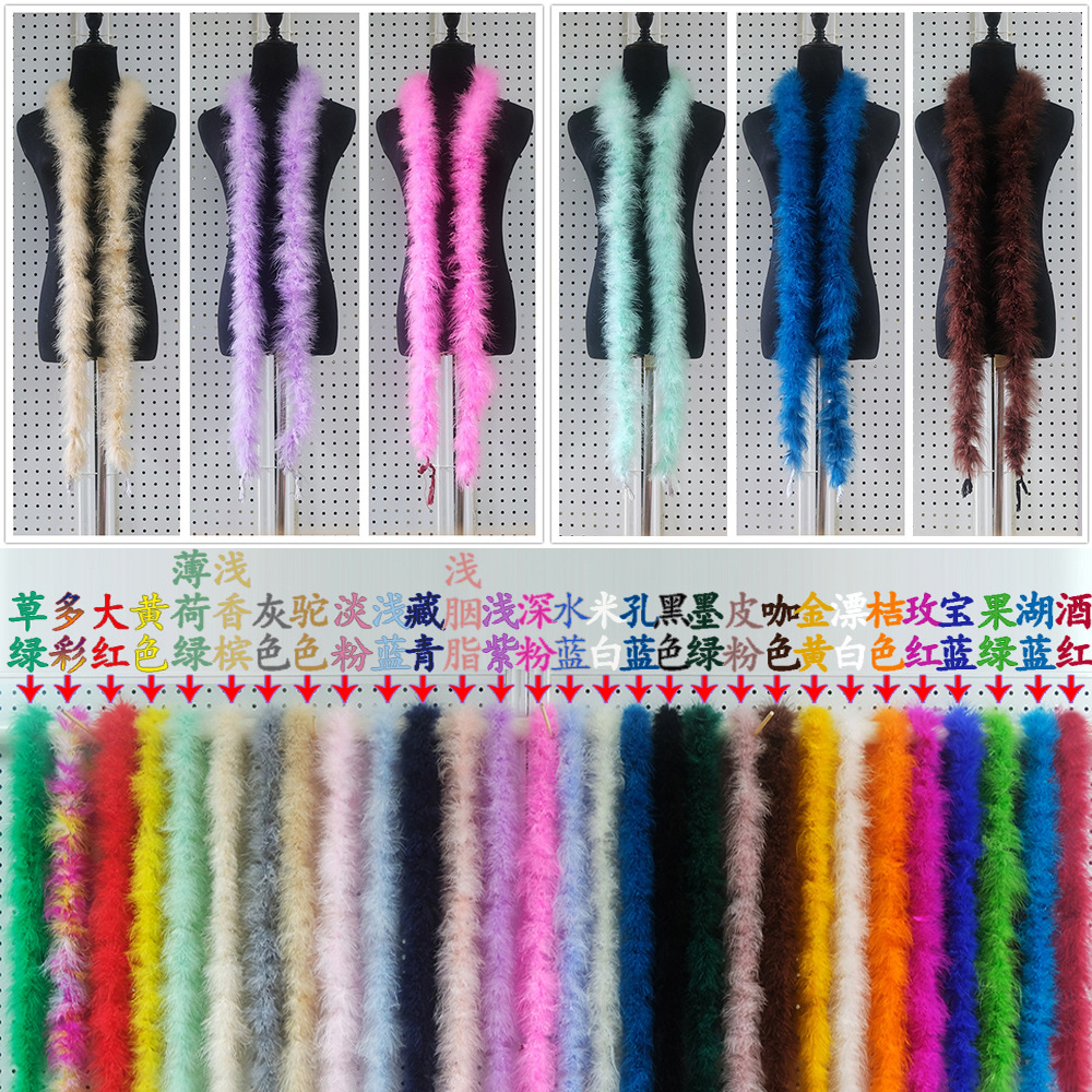 Wholesale encryption thickened turkey feather color feather strip fur clothing accessories accessories crafts decoration materials