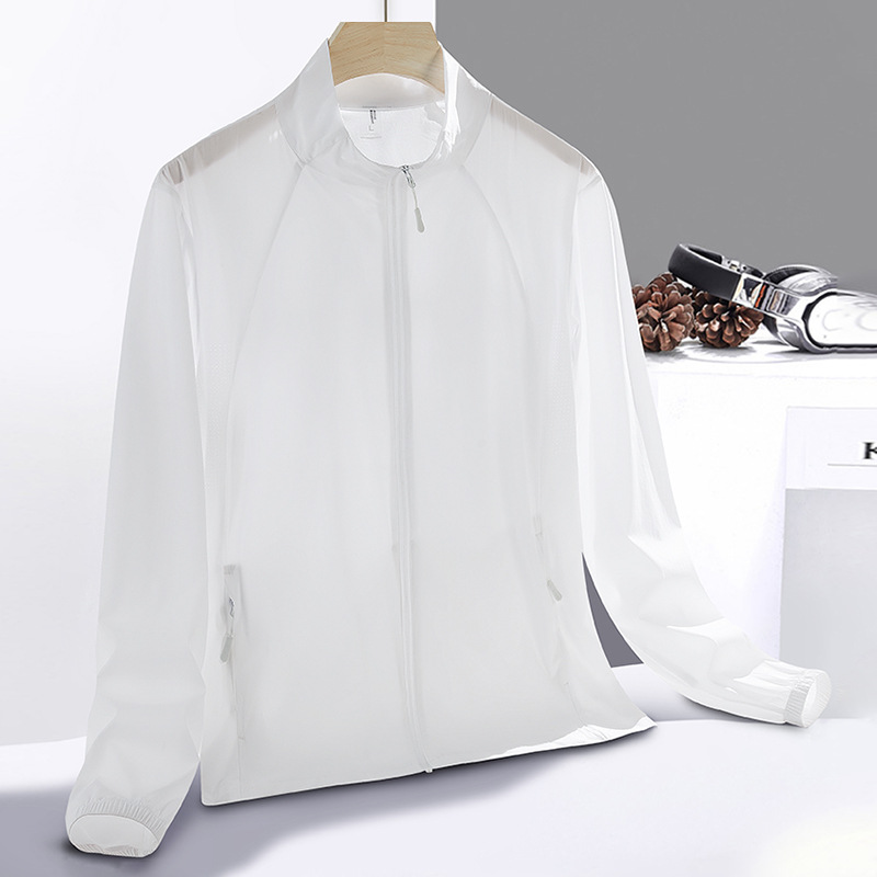 Picture of Summer Ice Silk Outdoor Sun Protection Clothing Women's UPF50 UV Protection Thin Cool Breathable Lightweight Sun Protection Clothing Men's Trendy