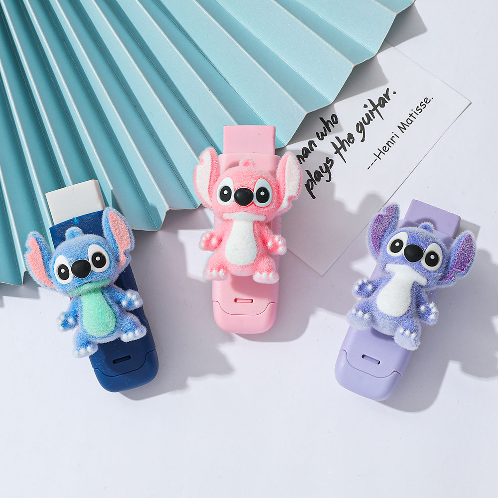 Cross-Border Hot-Selling New Product Stitch Eraser Cartoon Animation Doll High-Looking Children's Creative Learning Stationery