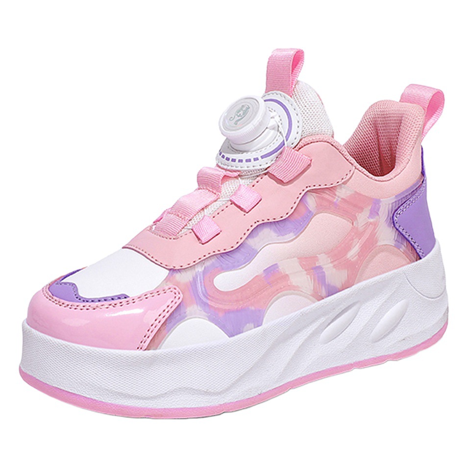 Cross-border foreign trade heloon shoes for girls roller shoes outdoor sports roller skates charging belt switch luminous shoes double wheel