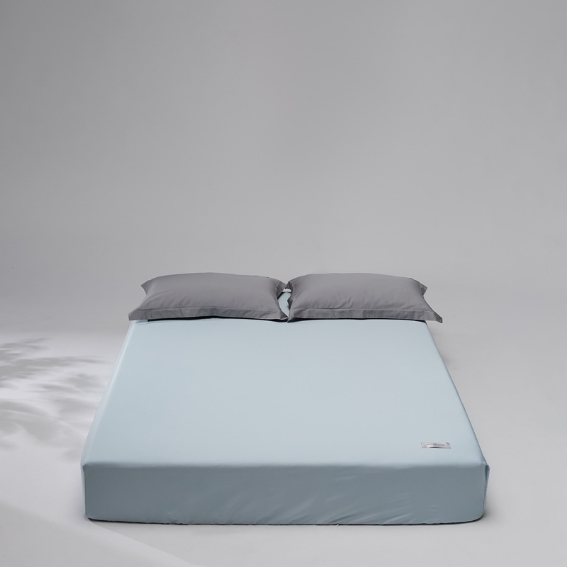 Picture of High-End 100% Long-Staple Cotton Fitted Sheet Single Piece Satin Solid Color Pure Cotton Bed Sheet Mattress Protector Mattress Cover