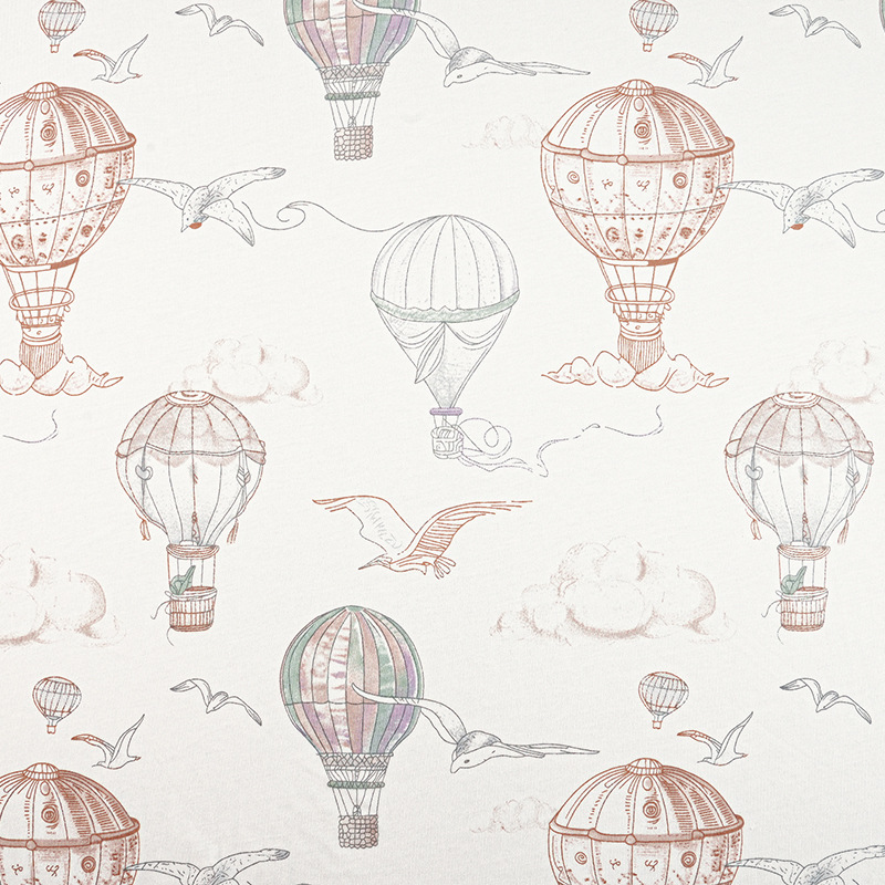 Picture of 130g cotton jersey printed class a combed single-sided cotton printed fabric spring and summer baby pajamas t-shirt fabric