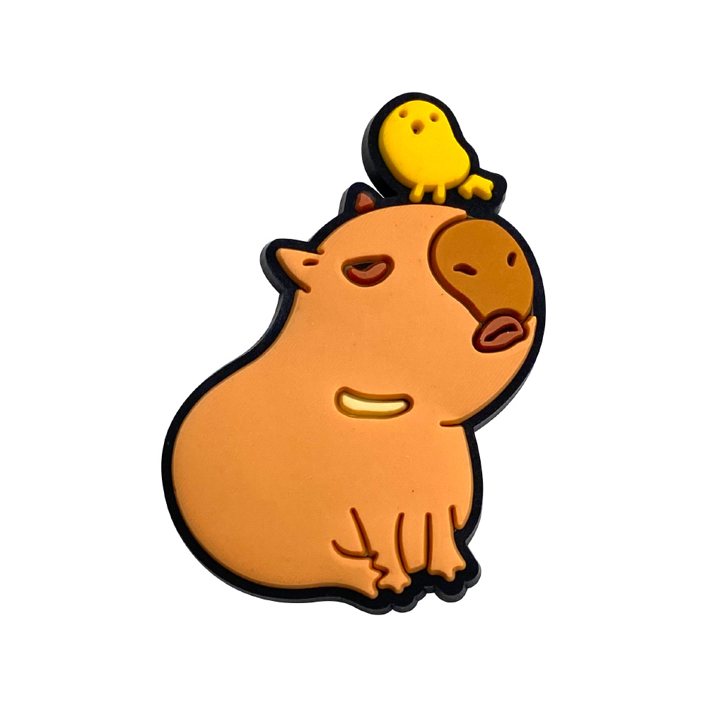 Picture of Lovable Capibala Capybara Series Hole Shoes Shoes Flower Accessories Hole Shoes Diy Accessories PVC Drop Plastic Shoe Buckle