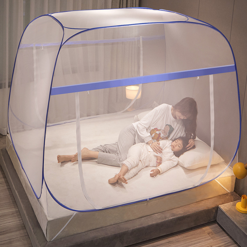 Picture of Mosquito net installation-free Mongolian mosquito net 1 meter 5 bed 1 meter 8 bed foldable removable and washable dust-proof top mesh yarn bottom