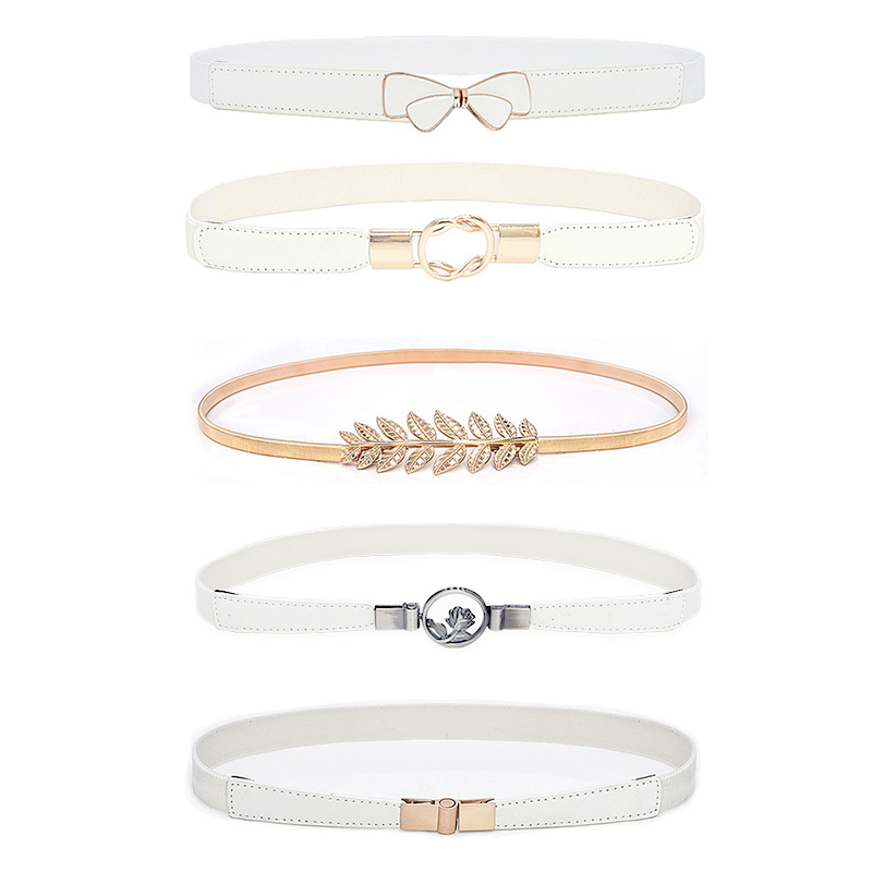 Picture of Simple Fashion Elastic Buckle Women's Thin Belt Women's Skirt Decorative Belt Elastic Belt with Belt