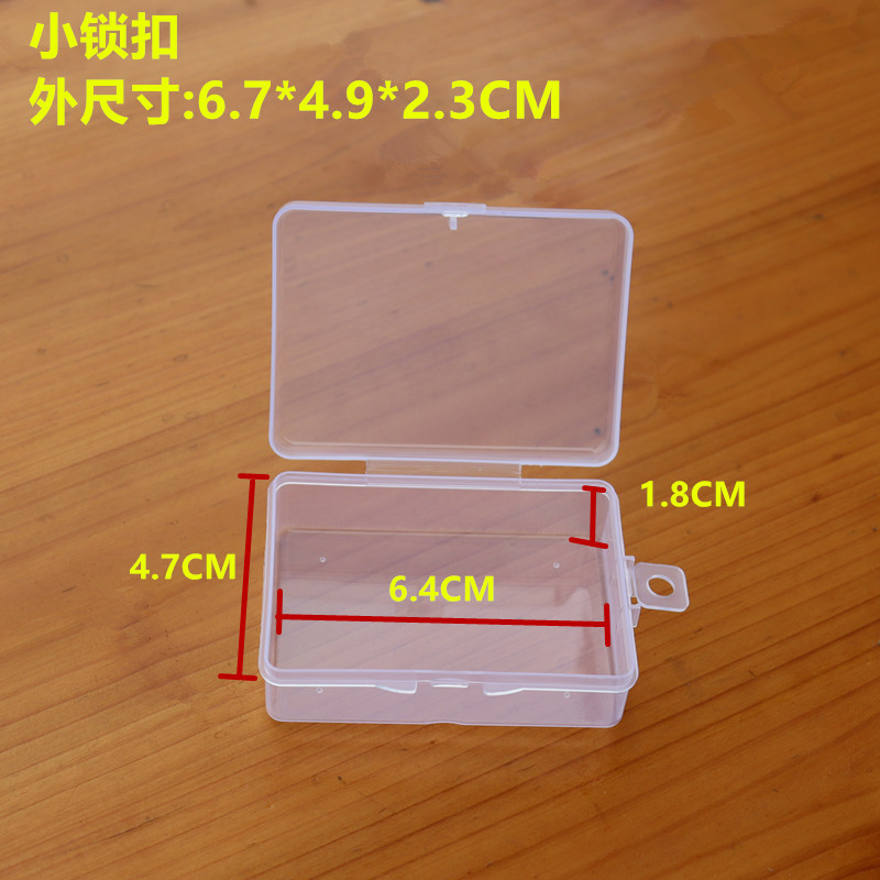 Transparent plastic PP empty box rectangular sample fishhook fishing gear electronic components accessories packaging factory in stock wholesale