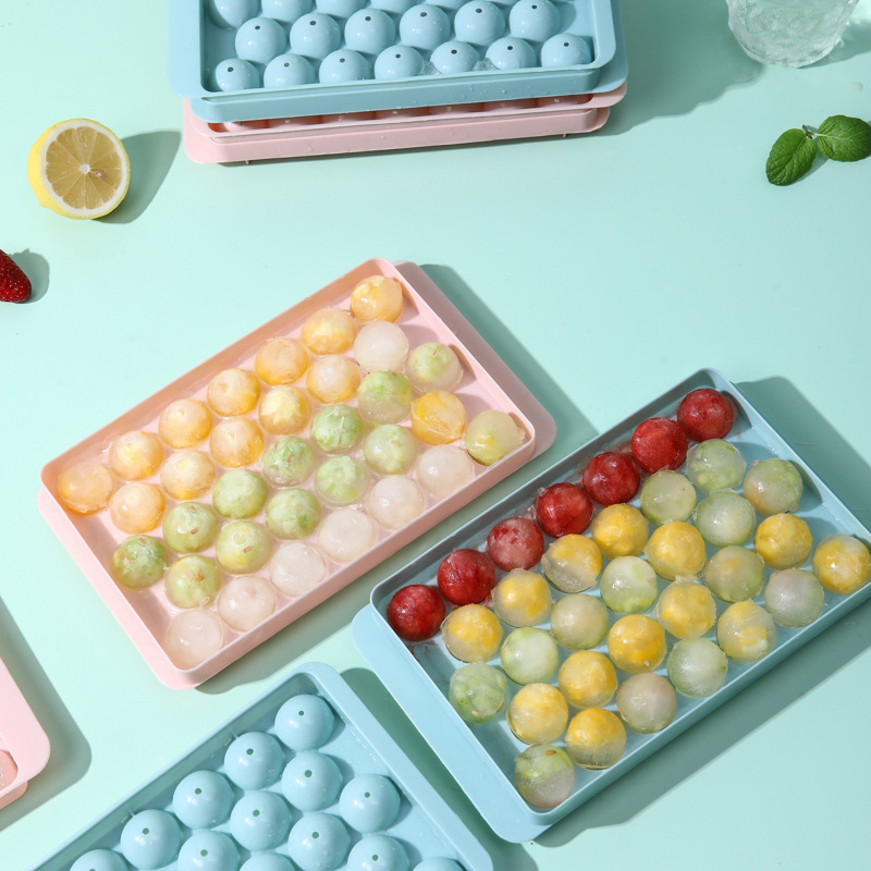 Picture of Ice Tray Quick-Freezing Ice Maker Box for Home Use, Refrigerator Ice Ball Mold with Lid, DIY Spherical Ice Cube Mold, Quick-Freezing Magic Tool