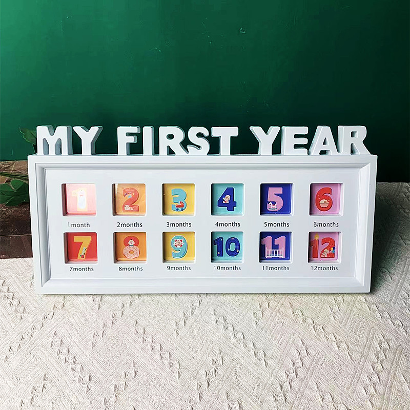 Baby Photo Frame December Table Photo Frame Cross-Border Supply Modern Simple Kidsren's Growth Record One-Year-Old Photo Frame