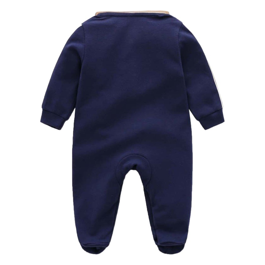 Baby Jumpsuit Spring & Fall Outer Wear Pure Cotton Harem Handsome Newborn Baby Male and Female Baby Long-Sleeved Crawl Suit K-Style