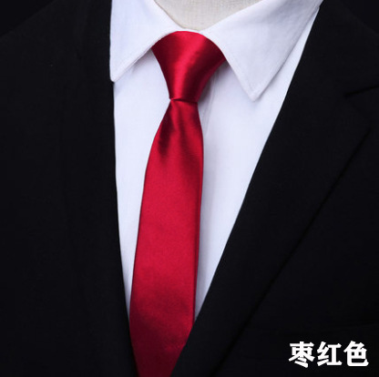 Picture of Tie men's zipper tie 5cm lazy solid color student dress Navy Red black wedding easy to pull factory wholesale