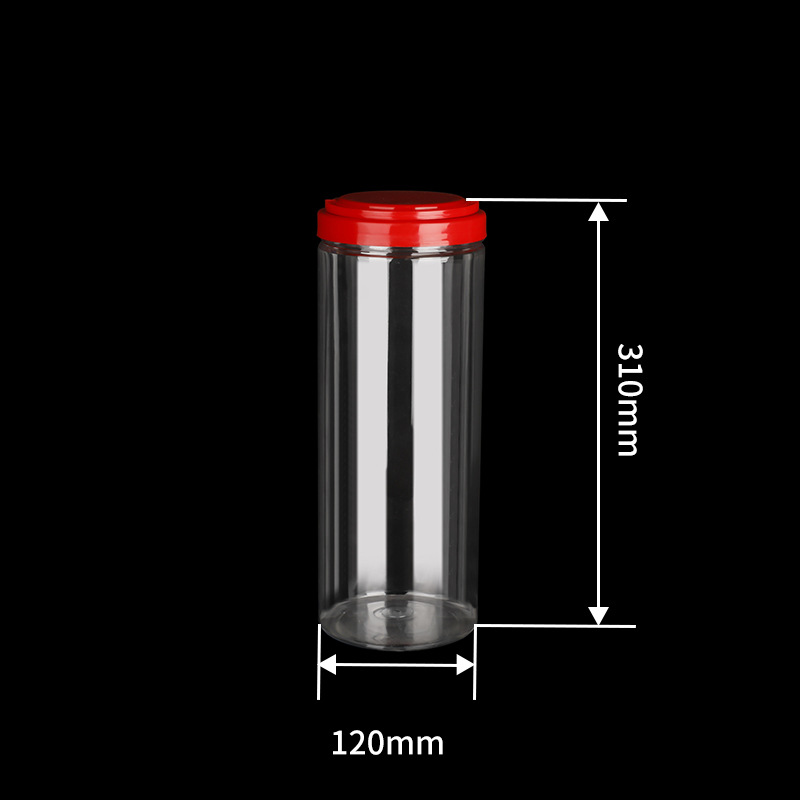 Picture of Factory Straight Hair Pet Tie Bottle Extra Long Transparent Storage Plastic Bottle Sub-Packaging Sealed Bottle Round Straight Bottle