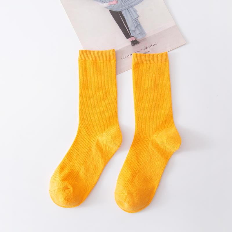 Picture of Spring and summer women's socks solid color dopamine color tube socks Zhuji pile socks ladies candy color socks cotton socks
